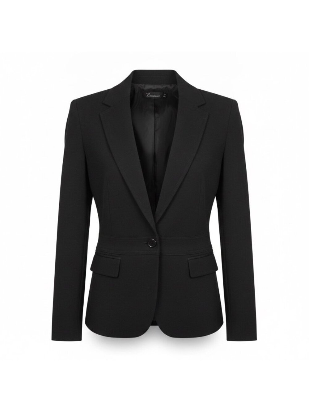 New York & Company Womens Black Blazer Jacket Long Sleeve Button Closure Size 12